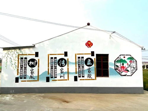 多彩墙绘点亮尚湖千村美居新画卷